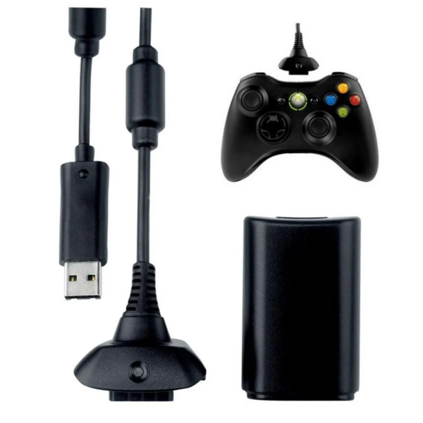 Kit Carga Y Juega Para Xbox 360 + 4800 Ni-Mh