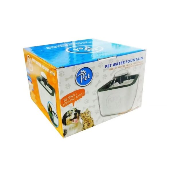 Caja del dispensador automático de agua para mascotas Pet Water Fountain.