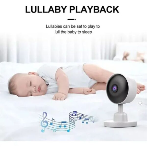 Monitor de bebé con función de reproducción de nanas para ayudar a dormir al bebé.